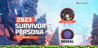 What Is Survivor’s Persona In Free Fire Max?