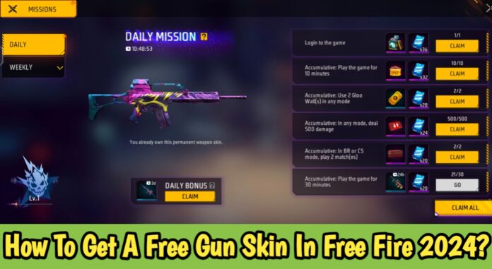 How To Get A Free Gun Skin In Free Fire 2024?