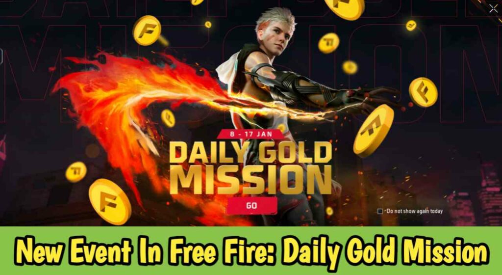 New Event In Free Fire: Daily Gold Mission
