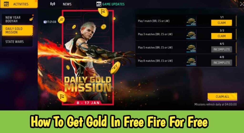 How To Get Gold In Free Fire For Free