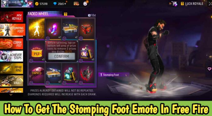 How To Get The Stomping Foot Emote In Free Fire
