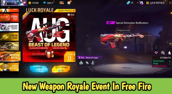 New Weapon Royale In Free Fire: Beast Of Legend