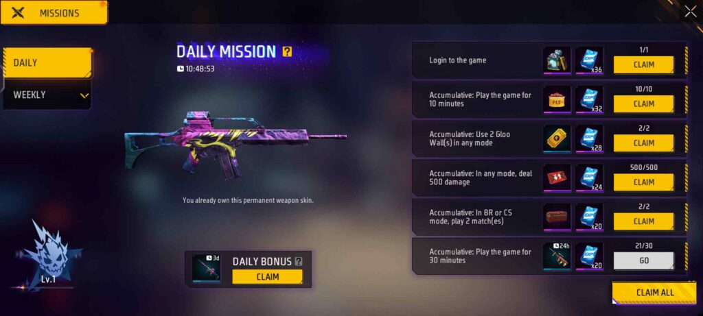 How To Get A Free Gun Skin In Free Fire 2024?
