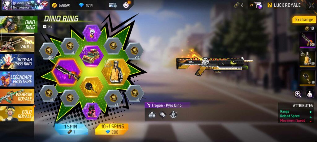New Event In Free Fire: Dino Ring