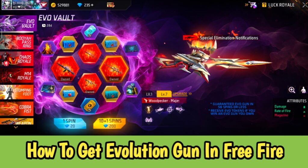 How To Get Evolution Gun In Free Fire
