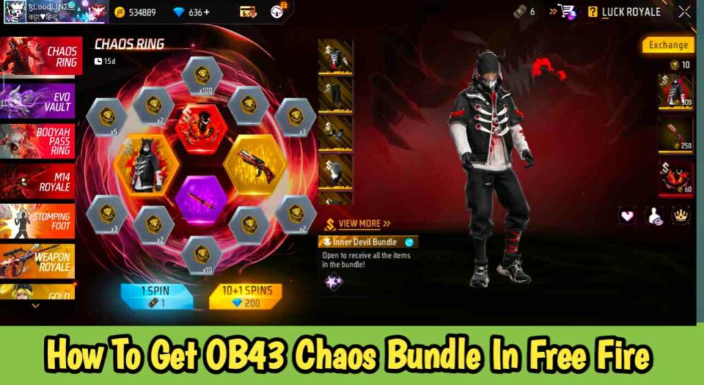 How To Get OB43 Themed Chaos Bundle In Free Fire