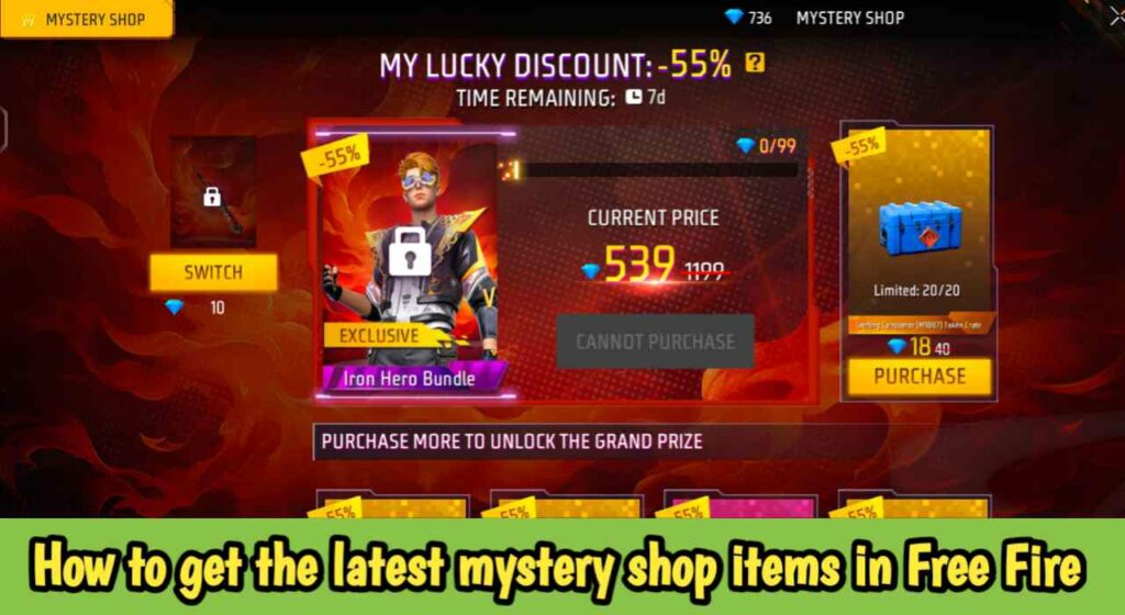 How to get the latest mystery shop items in Free Fire (February 2024)