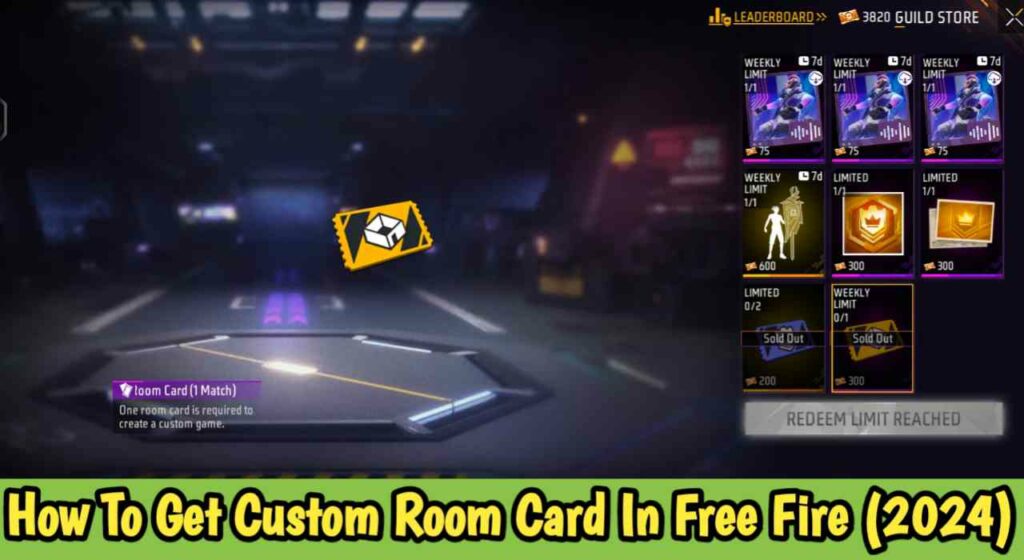 How To Get a Custom Room Card In Free Fire After Update (2024)