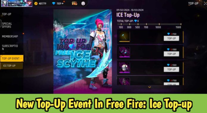 New Top-Up Event In Free Fire: Ice Top-up