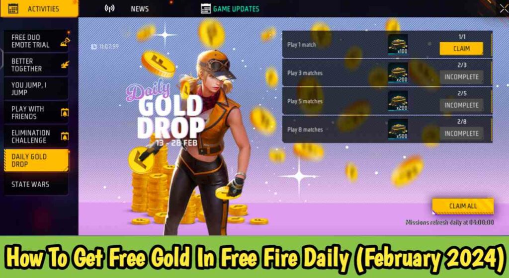 How To Get Free Gold In Free Fire Daily (February 2024)