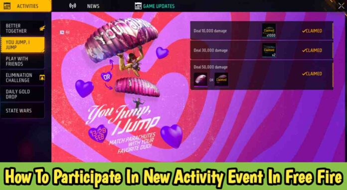 How To Participate In New Activity Event In Free Fire & Get Free Parachute