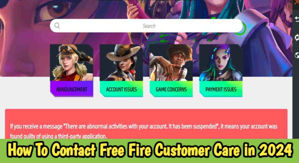How To Contact Free Fire Customer Care in 2024