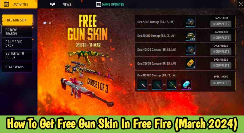 How To Get Free Gun Skin In Free Fire